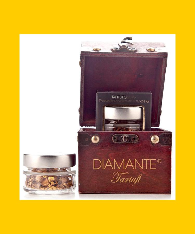 TARTUFO GOLD + BOX in LEGNO - (TARTUFO BIANCO PREGIATO e ORO PURO 24KT) Made in Italy